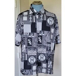 Chicago White Sox Men's Hawaiian Short Sleeve Button Up Shirt Size XL A00019